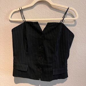 sincerely jules button vest tube top